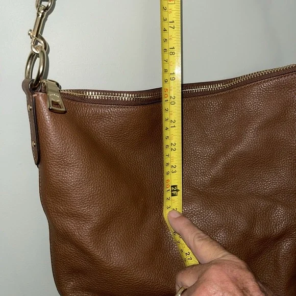 Coach Abby Duffle Brown  Pebbled Leather F31507 Crossbody Shoulder Purse Bag - Picture 9 of 16